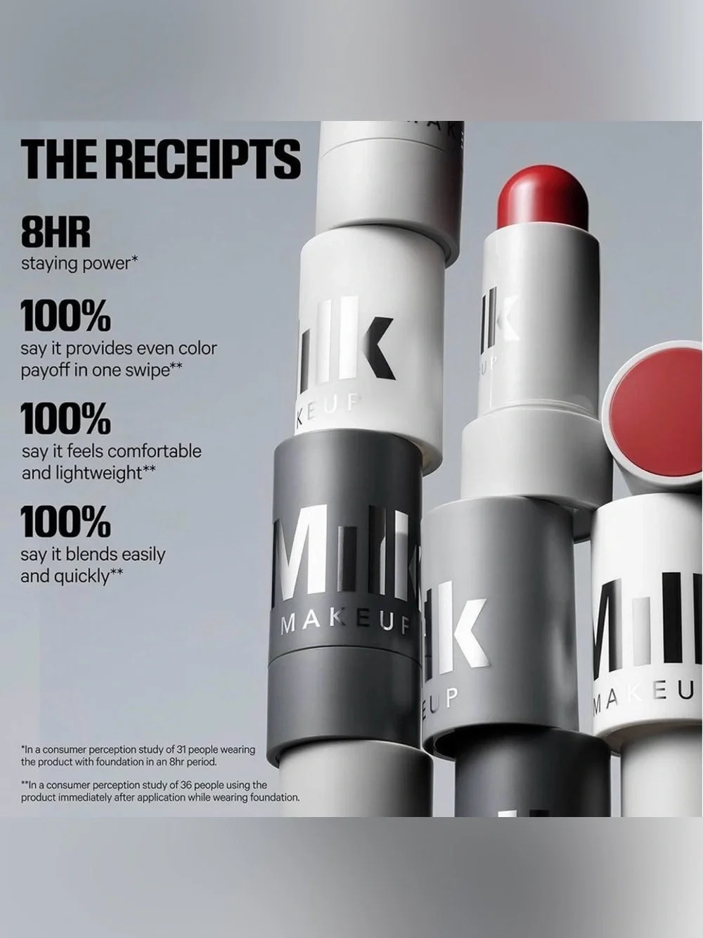 Milk Makeup Lip + Cheek Stick in Perk (Coral Shimmer) NIB